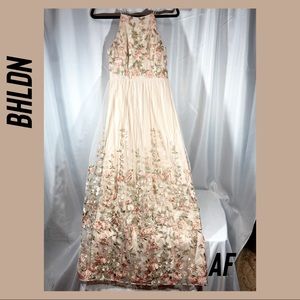 BHLDN BON VOYAGE FLORAL EMBROIDERED GOWN HALTER TOP NEW SIZE SMALL